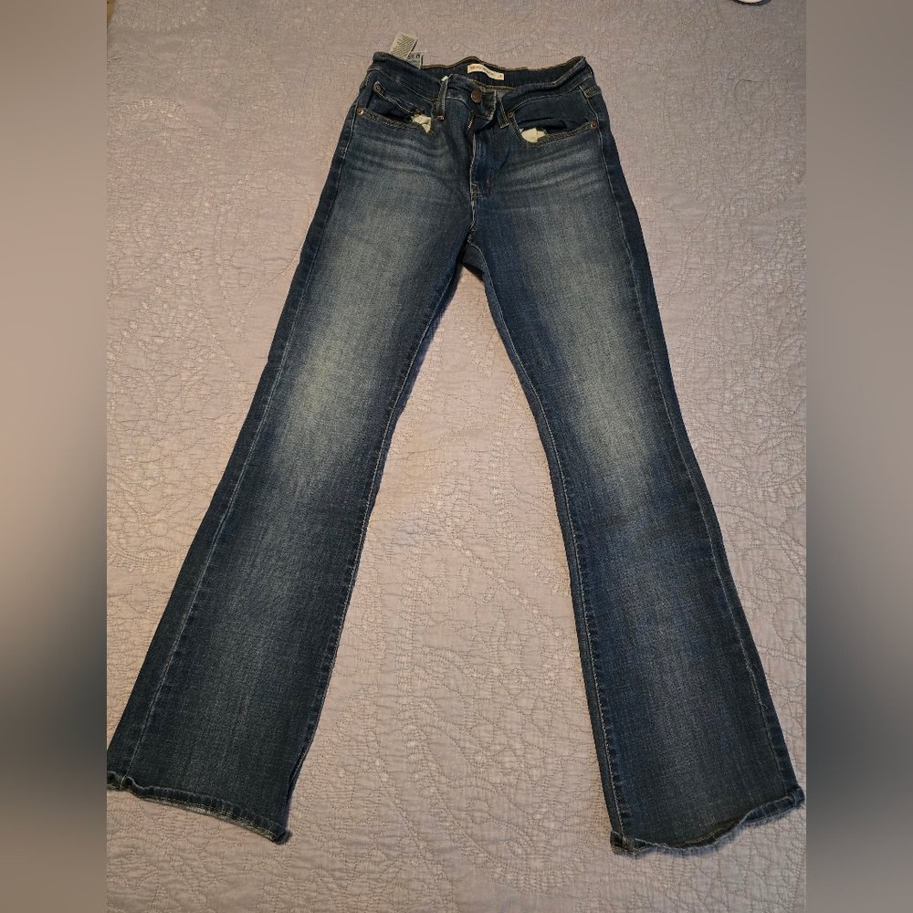 Levi's Dark Blue 725 High Rise Boot Cut Jeans